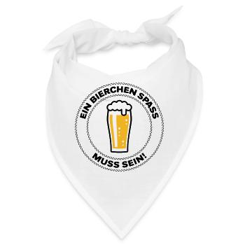 Ein Bierchen Spaß Muss Sein! (Bier Bierglas POS2C) - Bandana - Weiß - Vorne
