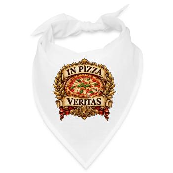 Im Pizza Veritas Emblem - Bandana - Weiß - Vorne