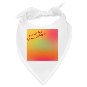 Schönes Leben - Bandana - Weiß - Vorne