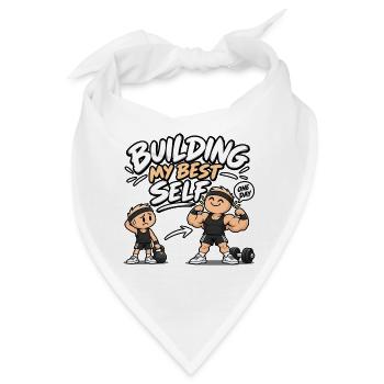Mein bestes Ich aufbauen - Bandana - Weiß - Vorne