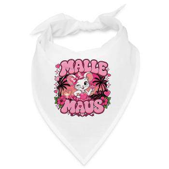 Malle Maus – Mallorca Party & Urlaub - Bandana - Weiß - Vorne