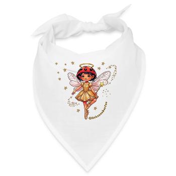 Goldene Glückszauberfee mit Sternenstaub - Bandana - Weiß - Vorne