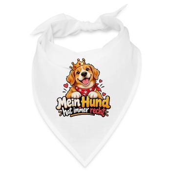 Mein Hund hat immer recht - Bandana - Weiß - Vorne