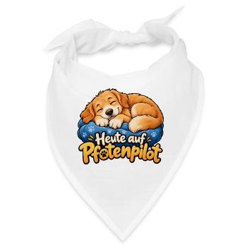 Heute auf Pfotenpilot - Bandana - Weiß - Vorne