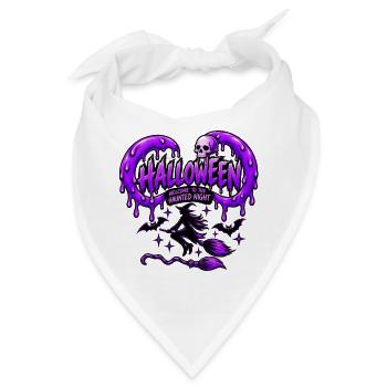 Lila Spuk-Halloween - Bandana - Weiß - Vorne