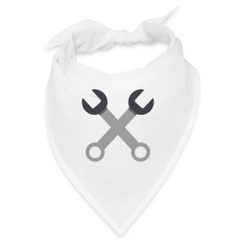 Querschlüssel - Bandana - Weiß - Vorne
