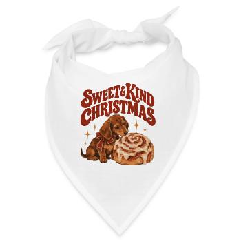 Sweet & Kind Christmas Dachshund - Bandana - Weiß - Vorne