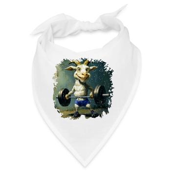 Ziegen Fitness / Trainer Goat - Bandana - Weiß - Vorne