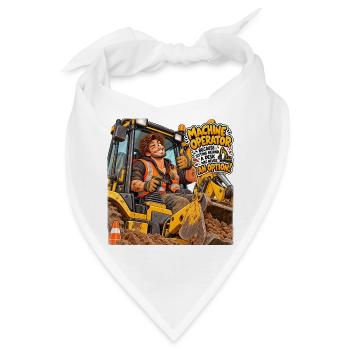 Maschinenbediener: Baugeist - Bandana - Weiß - Vorne