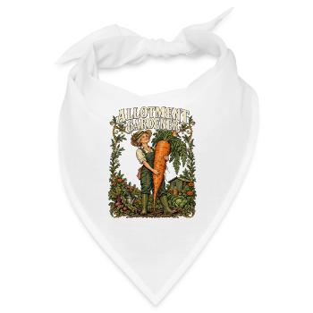 Gärtner mit einer großen Karotte - Bandana - Weiß - Vorne