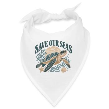 Save Our Seas Sea Turtle - Bandana - Weiß - Vorne
