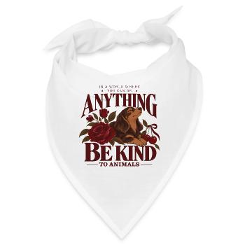 Be Kind To Animals Dachshund - Bandana - Weiß - Vorne