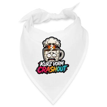Kurz vorm Crashout Kaffee Tasse gestresst Shirt - Bandana - Weiß - Vorne