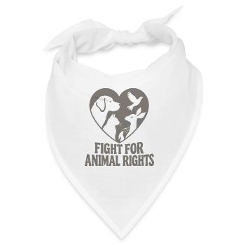 Fight For Animal Rights - Bandana - Weiß - Vorne