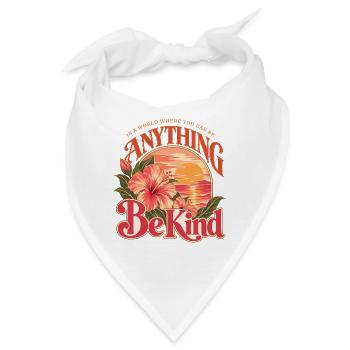 In A World Be Kind Tropical - Bandana - Weiß - Vorne
