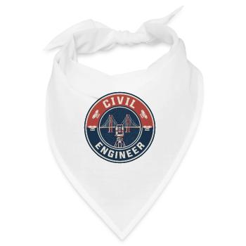 Vintage Civil Engineer Hängebrücken-Transit - Bandana - Weiß - Vorne