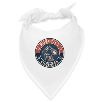 Vintage Robotics Engineer Roboterarm-Gitterabzeichen - Bandana - Weiß - Vorne