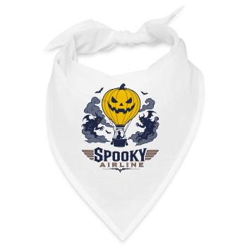 Pumpkin Flug Spooky Airline - Bandana - Weiß - Vorne