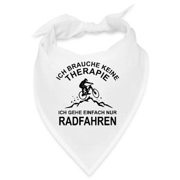 Radfahren - Ich brauche keine Therapie - Bandana - Weiß - Vorne