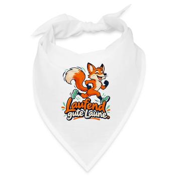 Joggingfuchs: Laufend gute Laune - Bandana - Weiß - Vorne