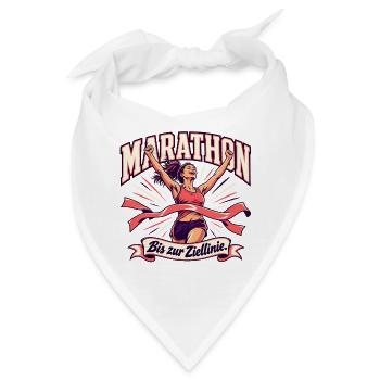 Marathonläuferin im Ziel - Bandana - Weiß - Vorne