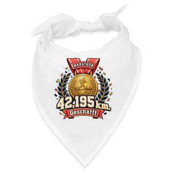 Marathon geschafft – 42,195 km - Bandana - Weiß - Vorne