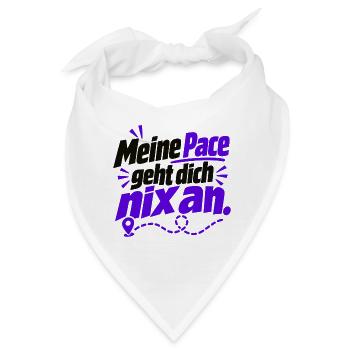 Meine Pace – frecher Laufspruch - Joggen - Laufen - Bandana - Weiß - Vorne