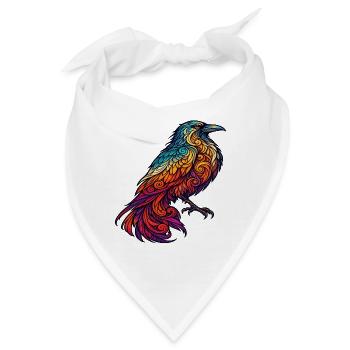 Bunte Orpheus-Krähe - Bandana - Weiß - Vorne