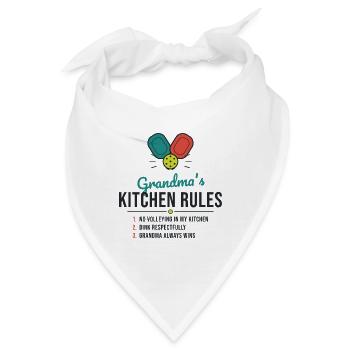 Omas Küche Regeln - Bandana - Weiß - Vorne