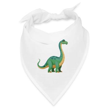 Dinosaurier Brontosaurus - Bandana - Weiß - Vorne