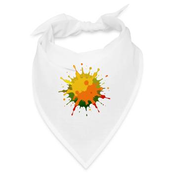 Farbspritzer - Bandana - Weiß - Vorne