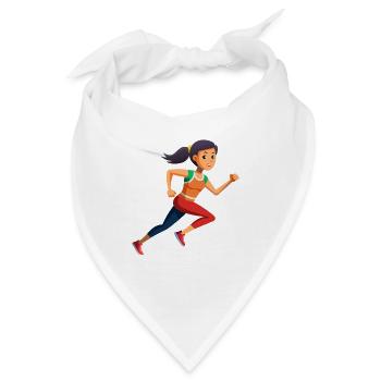 Running Girl - Bandana - Weiß - Vorne