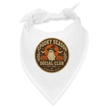 Spooky Season Social Club Abzeichen - Bandana - Weiß - Vorne