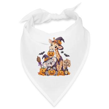 Halloween-Kuschel Giraffe Koala Jack-o-Lantern - Bandana - Weiß - Vorne