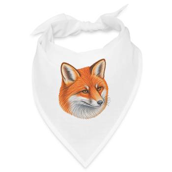 Roter Fuchs illustriert hell und warm - Bandana - Weiß - Vorne