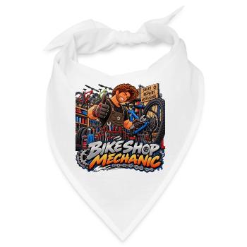 Fahrradwerkstatt-Mechaniker - Bandana - Weiß - Vorne