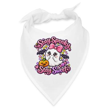 Halloween Geist mit Kürbis - Bandana - Weiß - Vorne