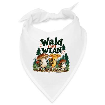 Wald statt WLAN - Bandana - Weiß - Vorne