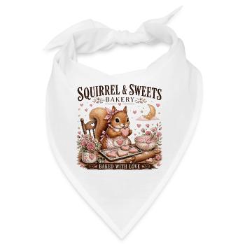 Squirrel Sweets Bakery: Mit Liebe gebacken - Bandana - Weiß - Vorne