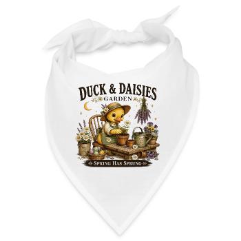 Duck & Daisies Frühlingsgarten - Bandana - Weiß - Vorne