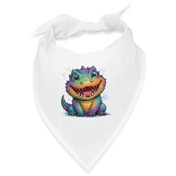 Rainbow Krokodil - Bandana - Weiß - Vorne