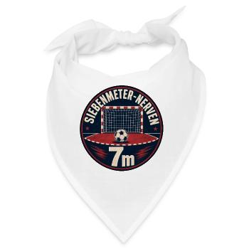 Siebenmeter Nerven Handball Vintage Badge Shirt - Bandana - Weiß - Vorne