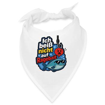 Ich beiß nicht auf Ragebait Angel Angler Shirt - Bandana - Weiß - Vorne