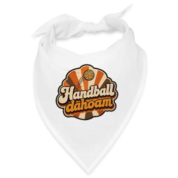 Handball dahoam Retro 70er Jahre Vektor Shirt - Bandana - Weiß - Vorne