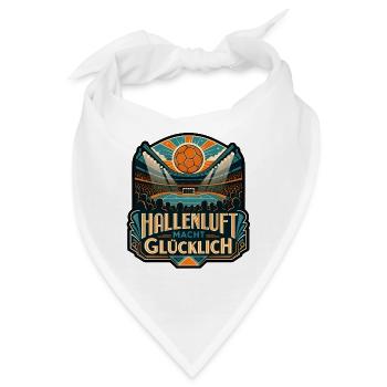 Hallenluft macht glücklich Handball Arena Shirt - Bandana - Weiß - Vorne