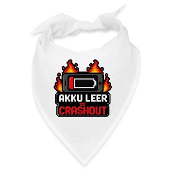 Akku leer Crashout 8-Bit Pixel Art Gamer Shirt - Bandana - Weiß - Vorne