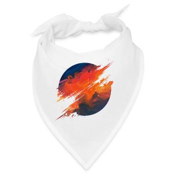 Aurora Ember Abstract Splash - Bandana - Weiß - Vorne