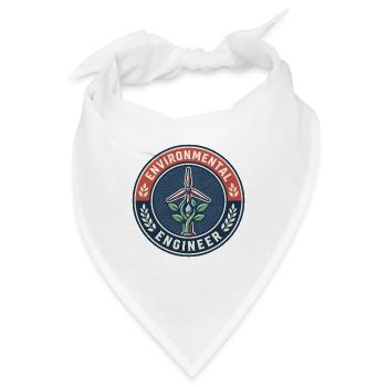 Vintage Environmental Engineer Windturbinenabzeichen - Bandana - Weiß - Vorne
