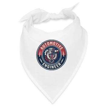 Kolbenabzeichen des Vintage Automotive Engineer-Motors - Bandana - Weiß - Vorne