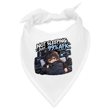 Nicht Schlafen 99% AFK Gamer - Bandana - Weiß - Vorne